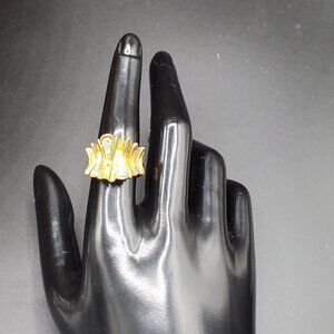 Vintage Gold-tone Adjustable Cocktail Ring